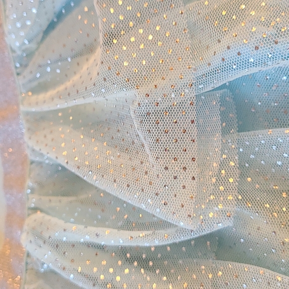 Adorable sequin snowflake lace ruffle skirt dress - Picture 4 of 4